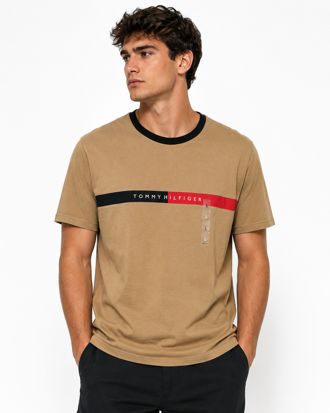 Camiseta TH hombre café