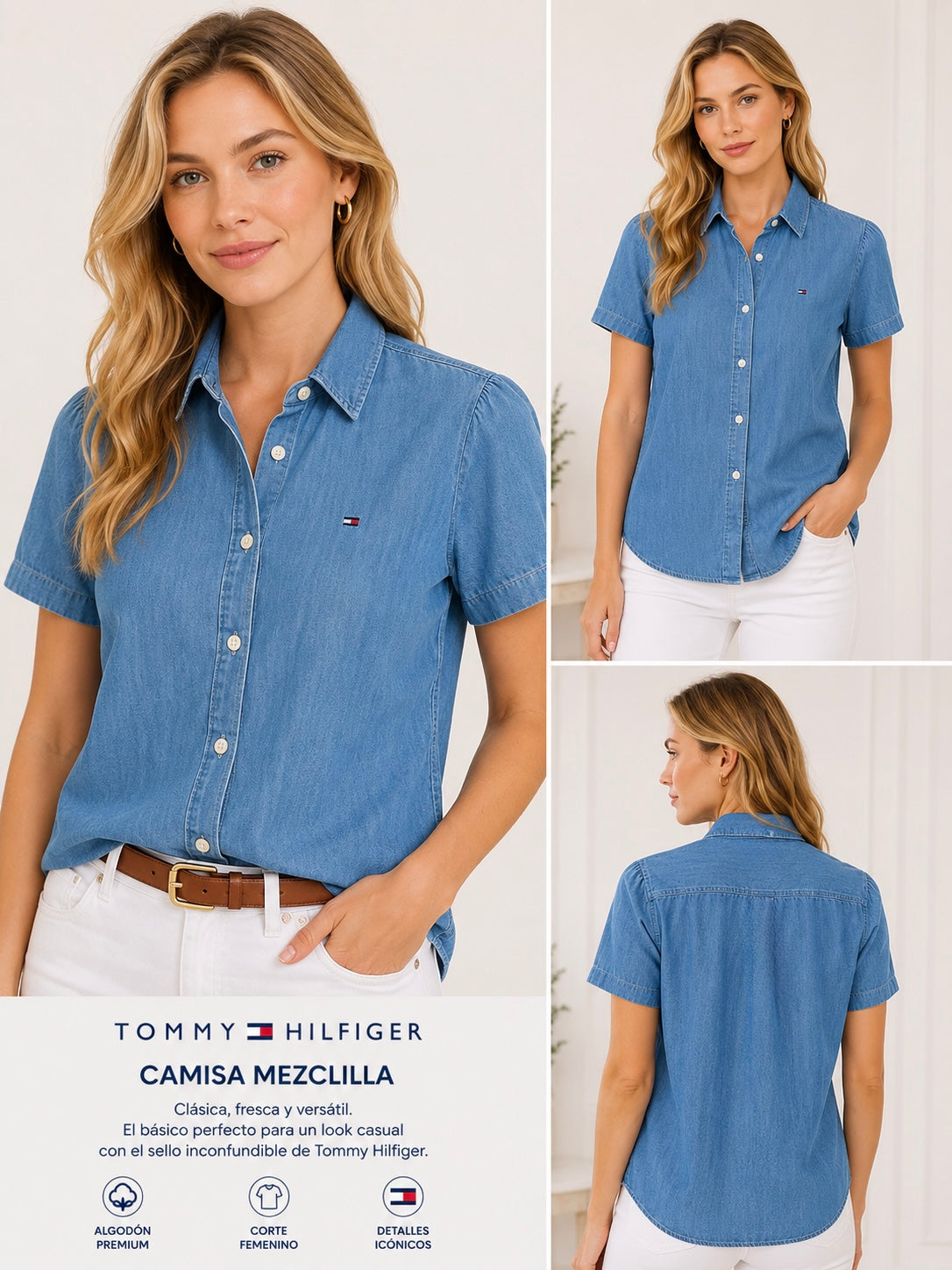 Blusa camisera TH denim