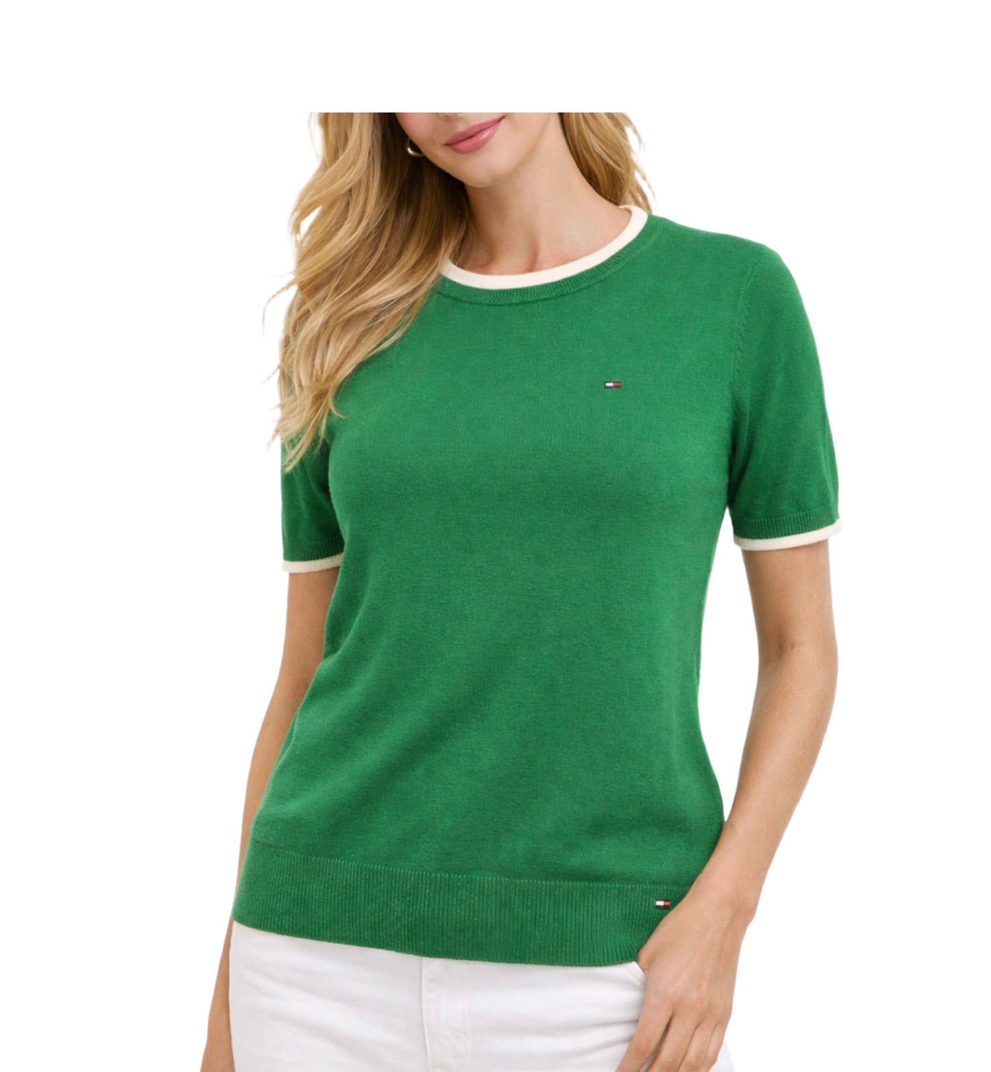 Blusa TH verde tejidita