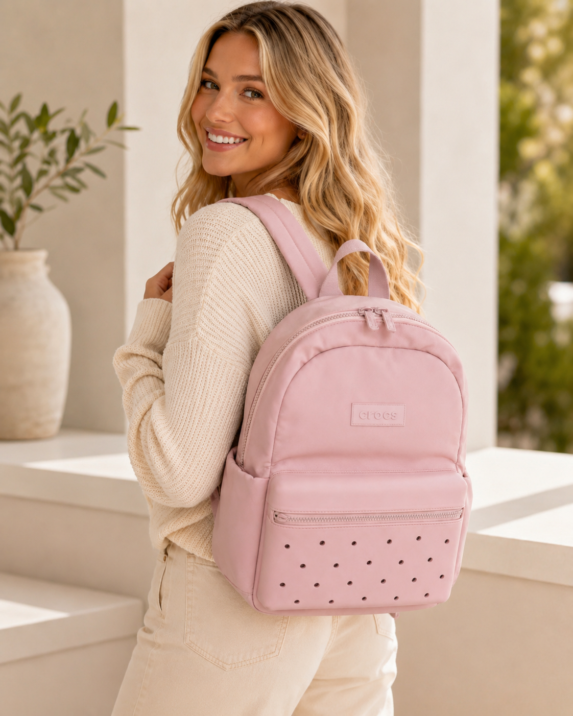Mochila Crocs rosado