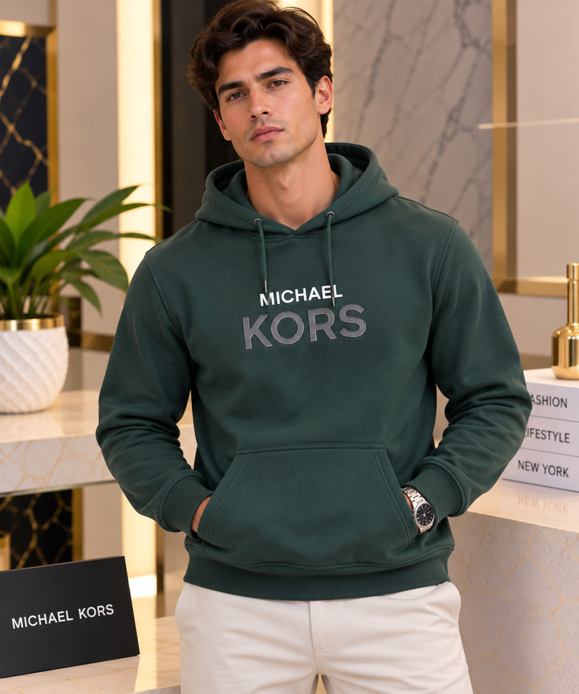 Suéter MK con gorro