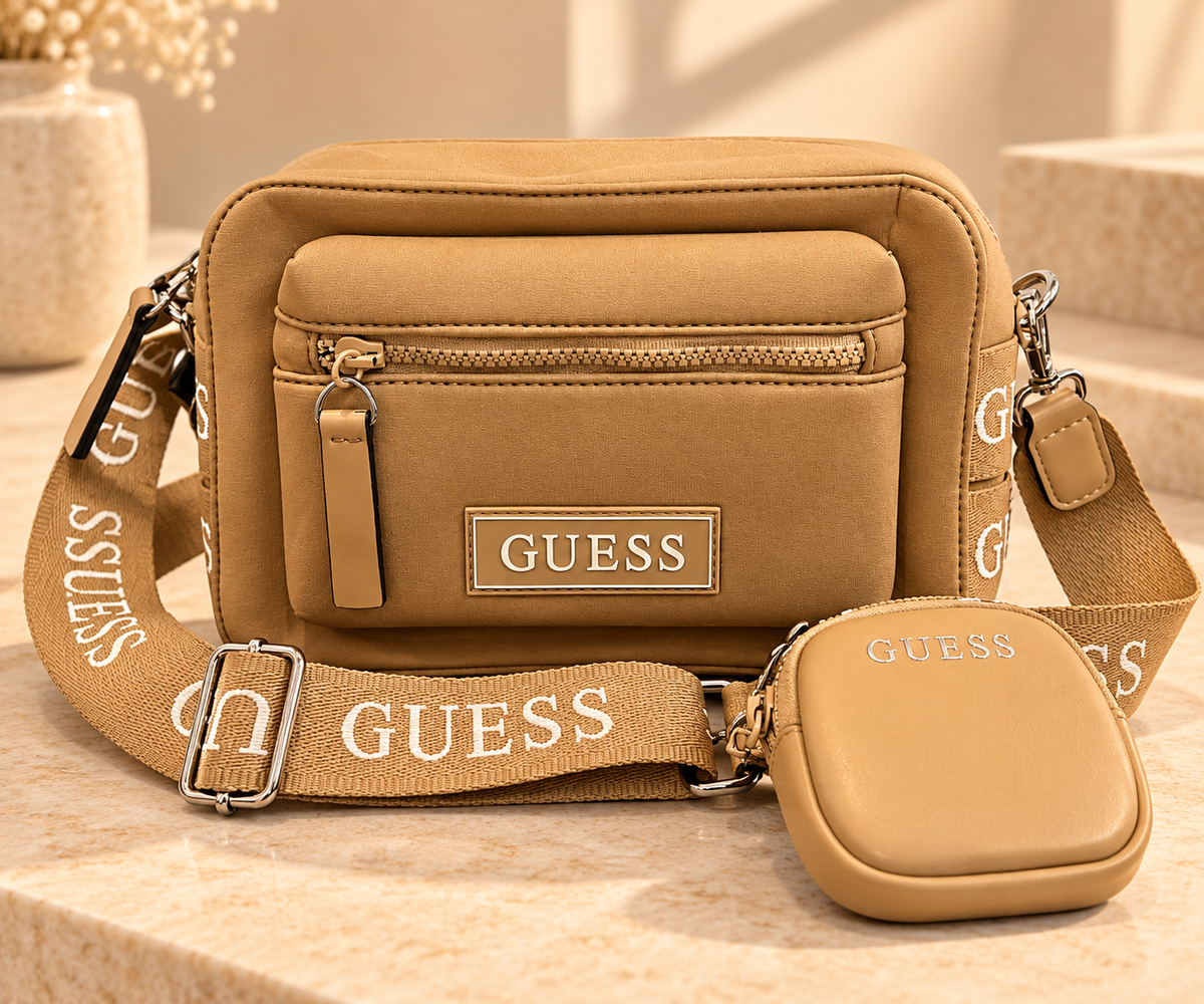Bolso Guess mediano beige con monedero