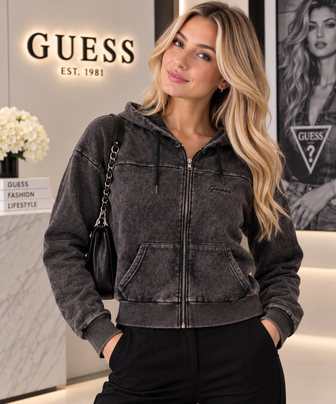 Suéter Guess acabado efecto desgastado