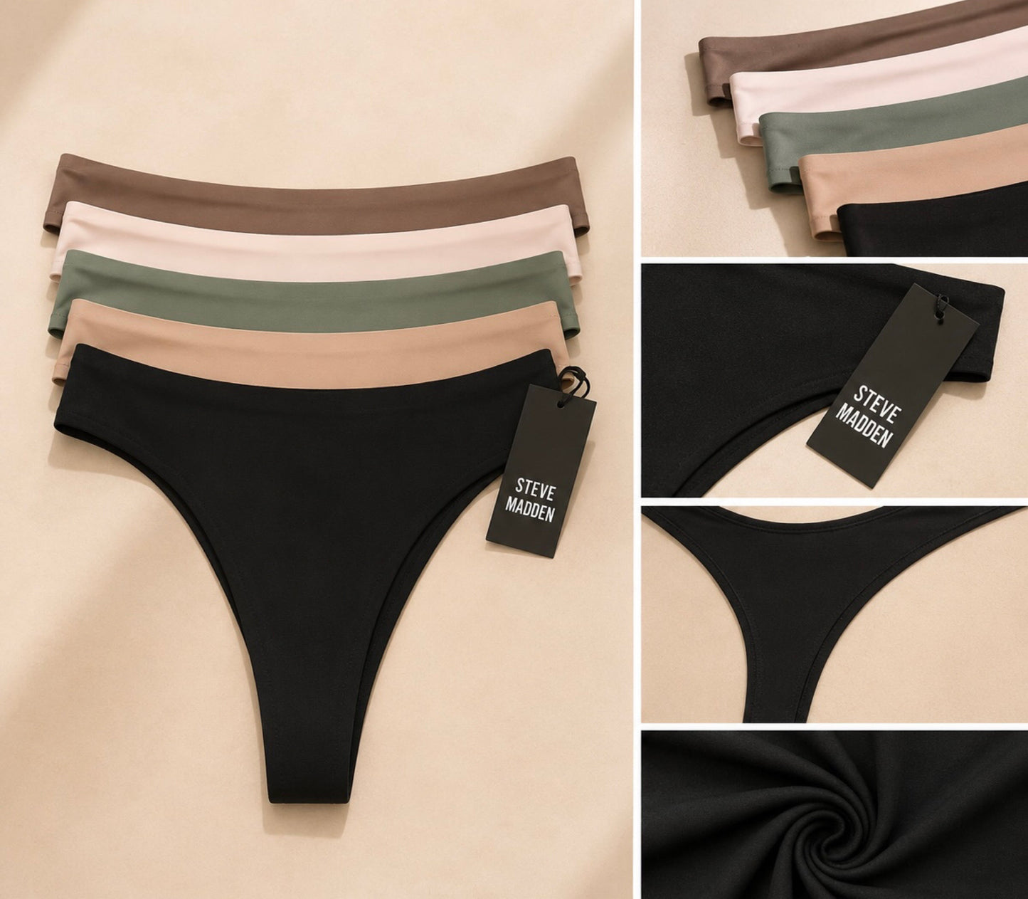 Ropa Interior hilos Steve Madden set 5 unidades