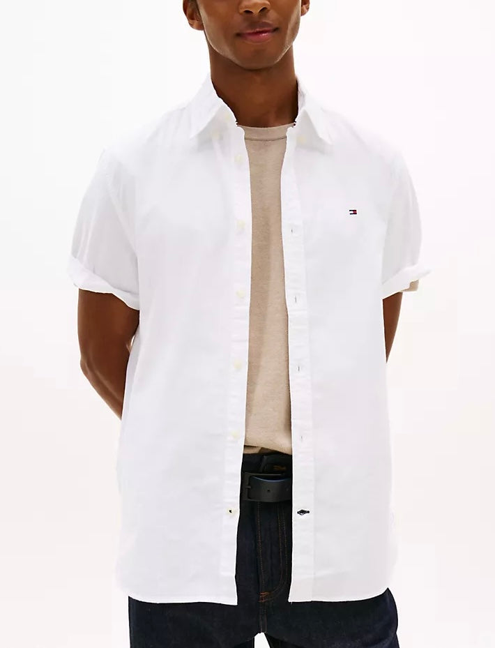 Camisa TH blanco de botones hombre
