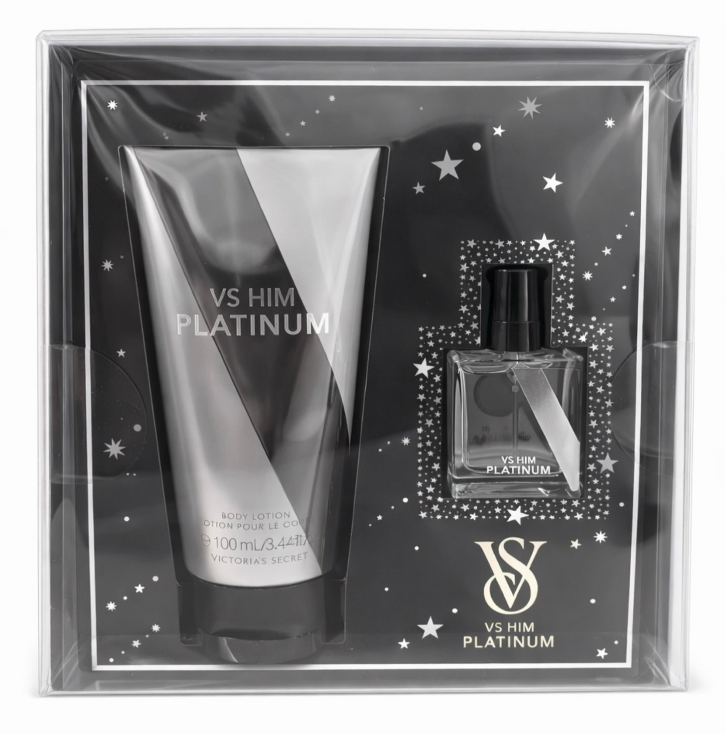 Set VS para hombre de crema y mini perfume