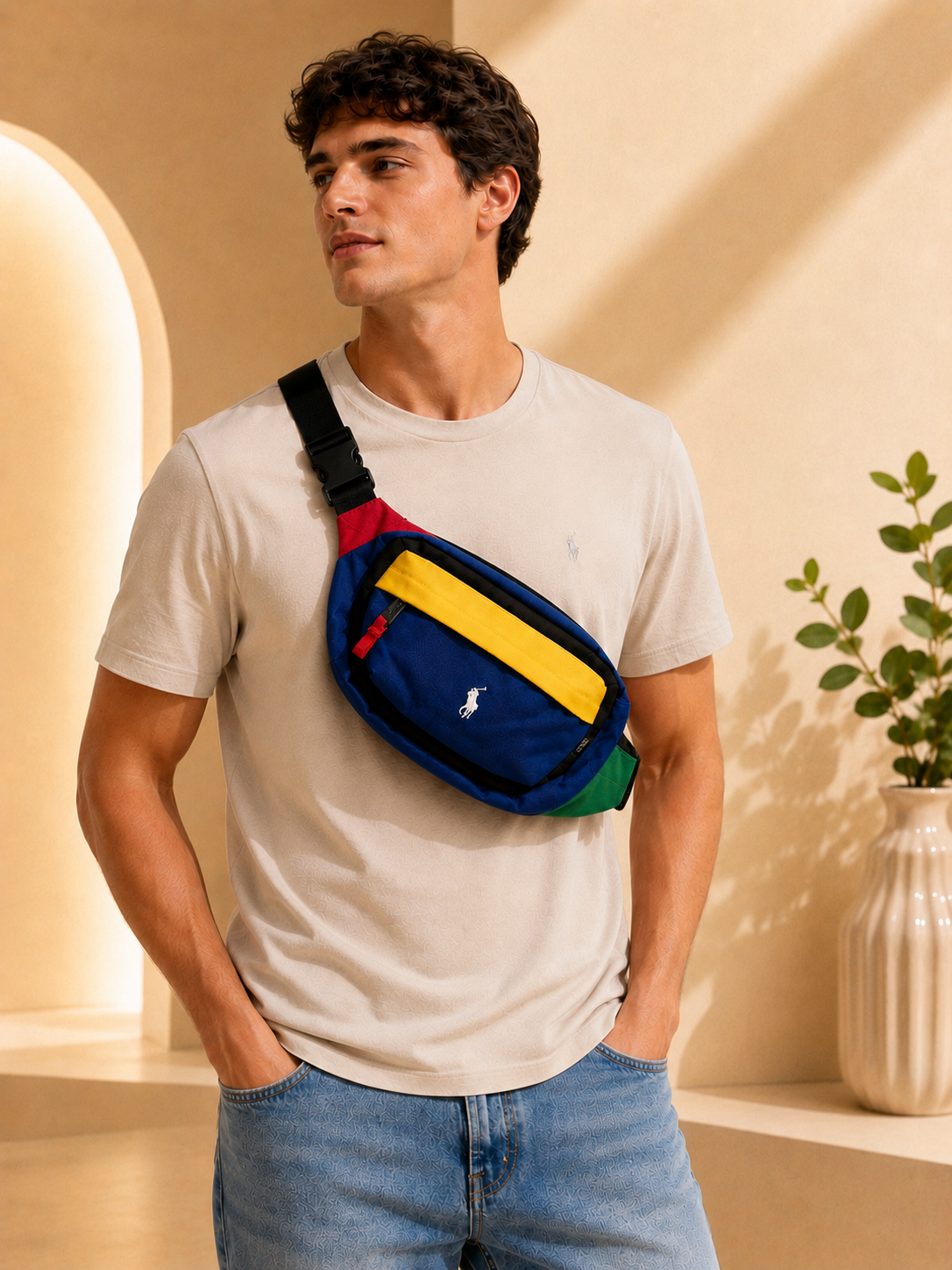 Canguro Ralph Lauren hombre de colores