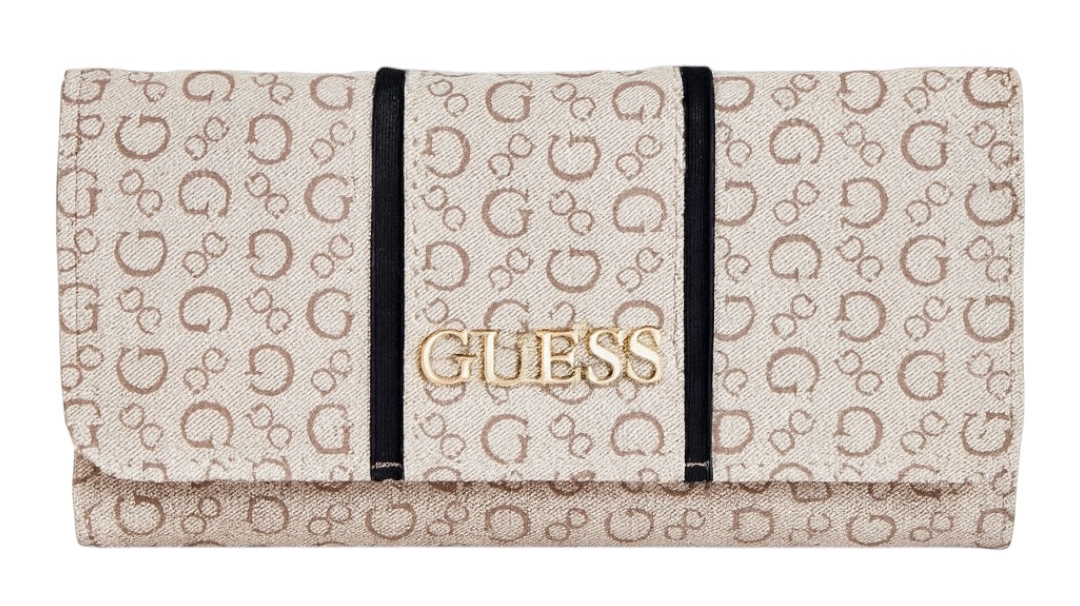 Billetera GUESS Beige con detalle en negro