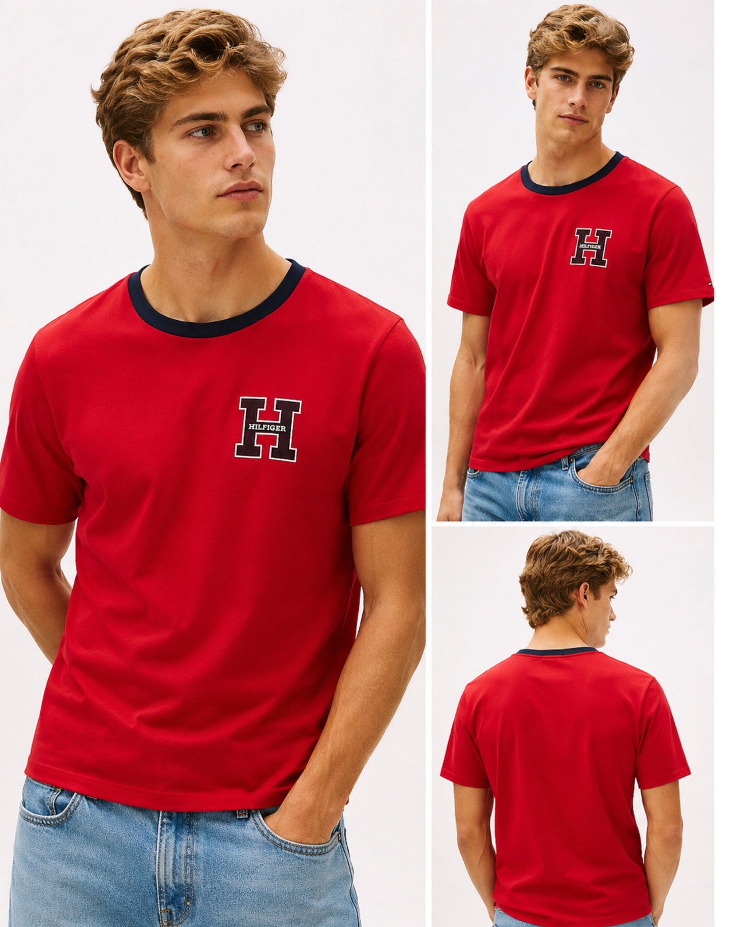 Camiseta TH hombre roja