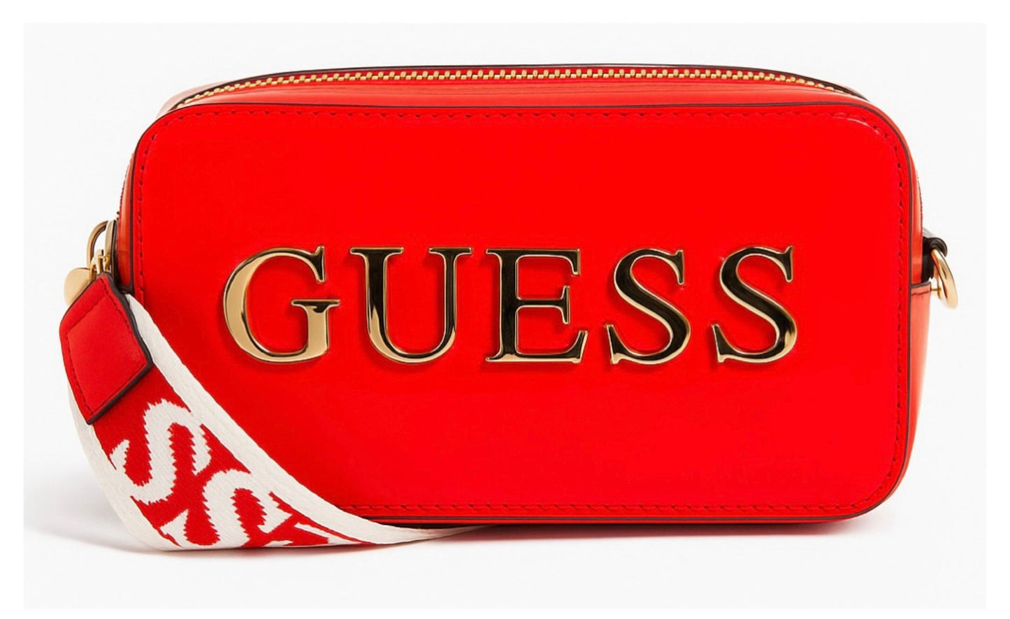 Bolso Guess doble zipper Rojo
