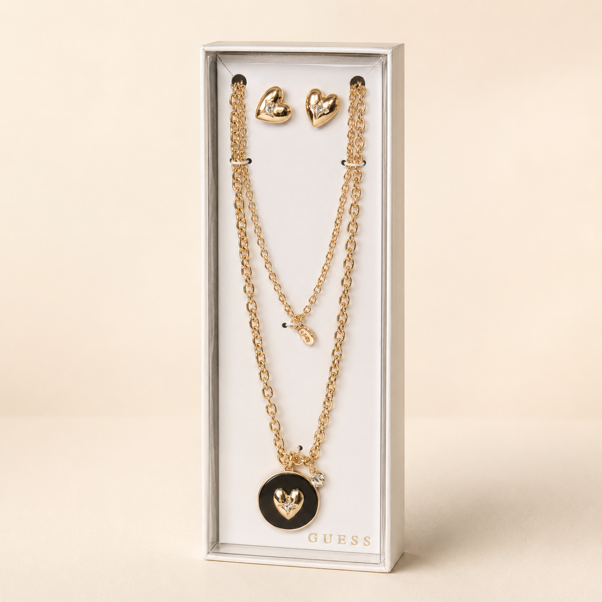 Set Joyería Guess aretes y collar