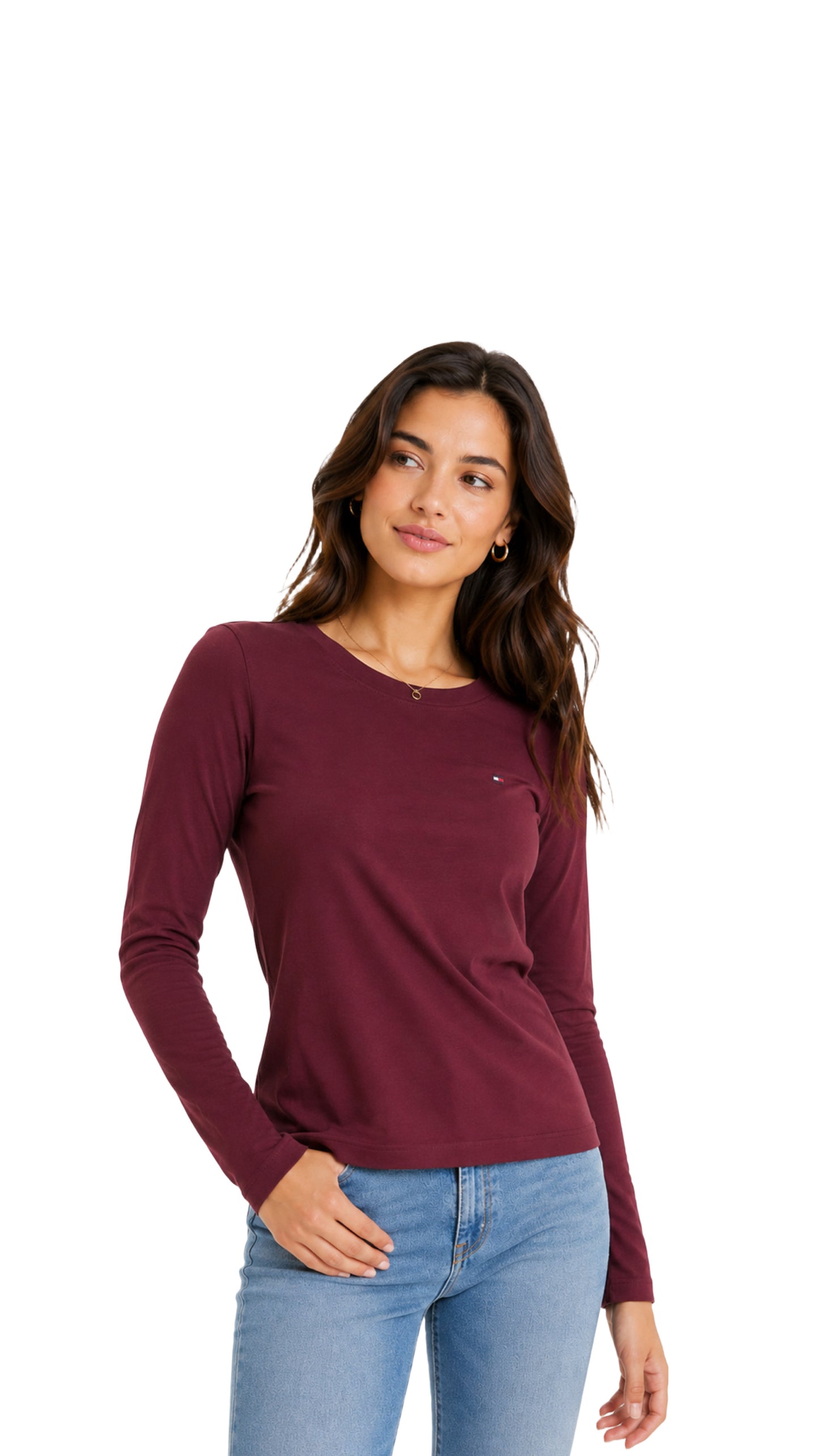 Blusa TH manga larga vino