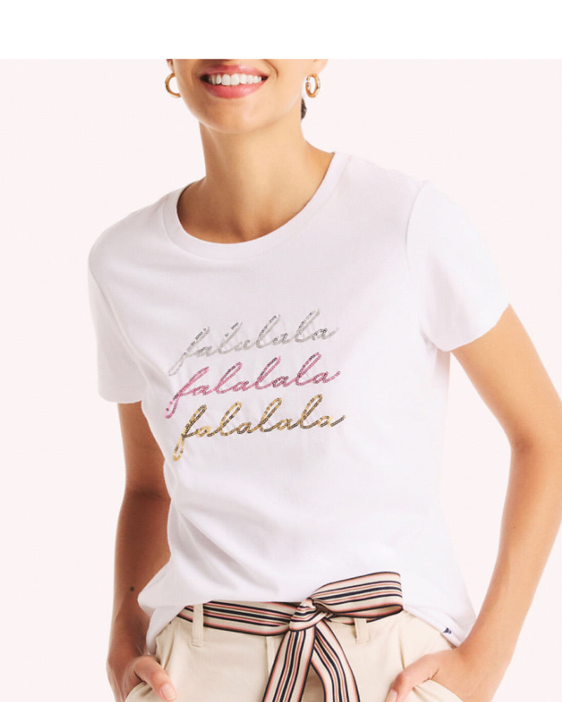 Blusa Nautica blanco lentejuelas mujer