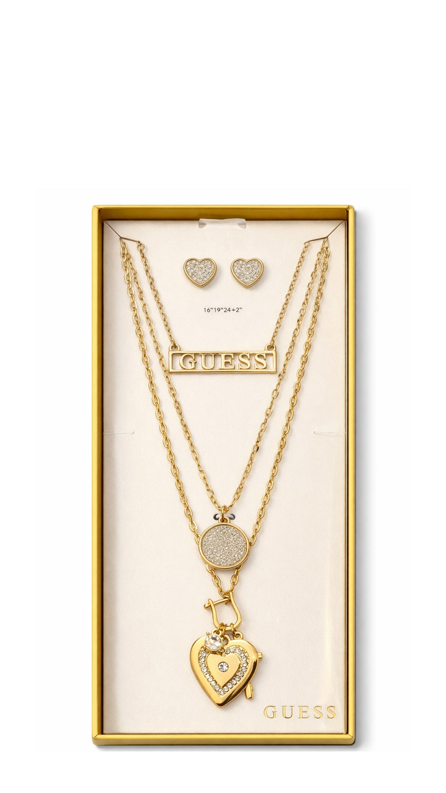 Set Joyería Guess aretes y cadena