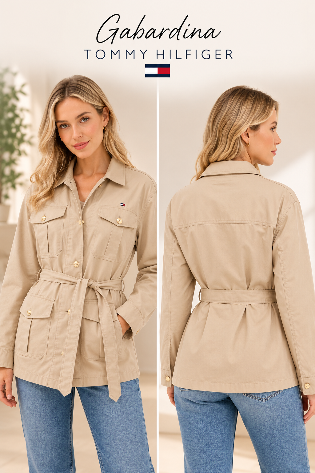 Gabardina TH beige