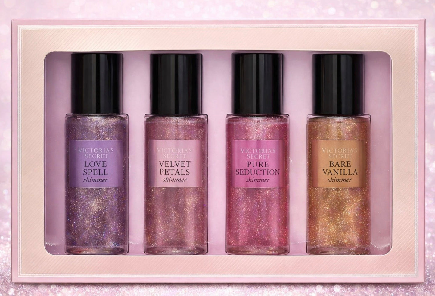 Set VS 4 mini Fragance Mist con brillo