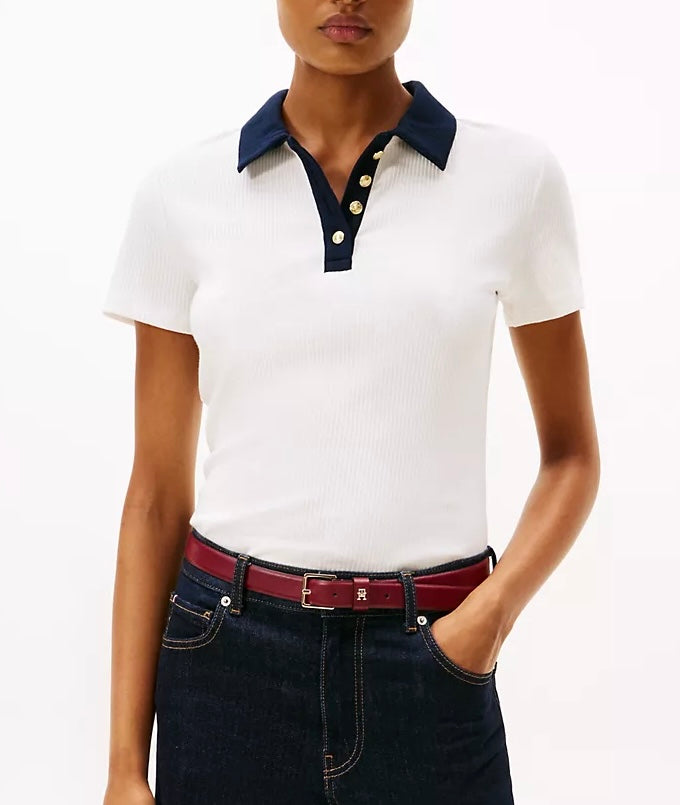 Blusa TH polo blanca