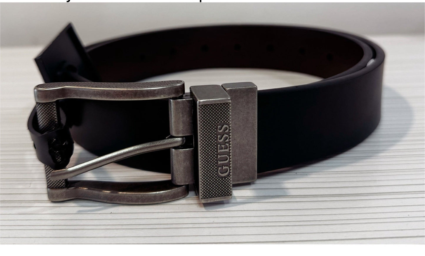 Faja reversible Guess hombre negro café