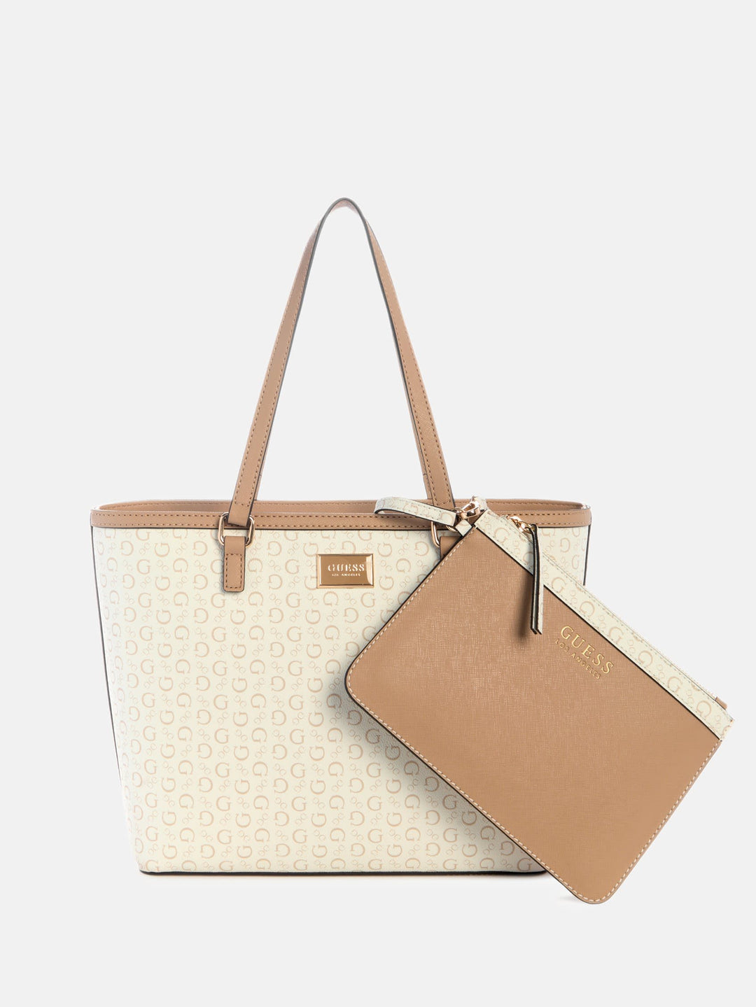 Bolso Guess vainilla con porta documentos