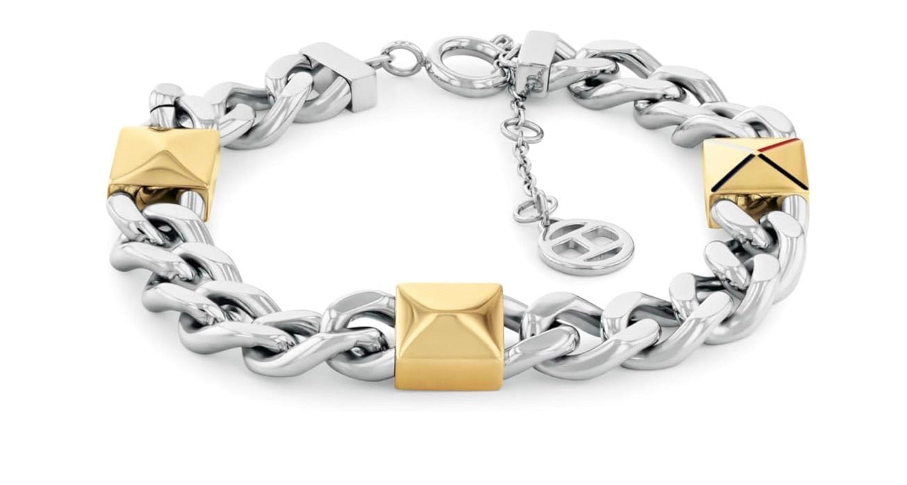 Pulsera TH mujer plateado con dorado