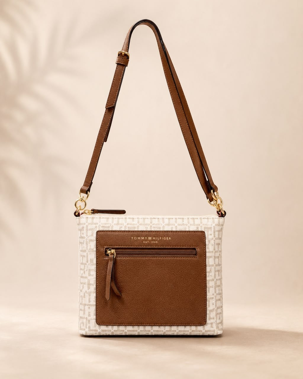 Bolso TH manos libres beige con camel