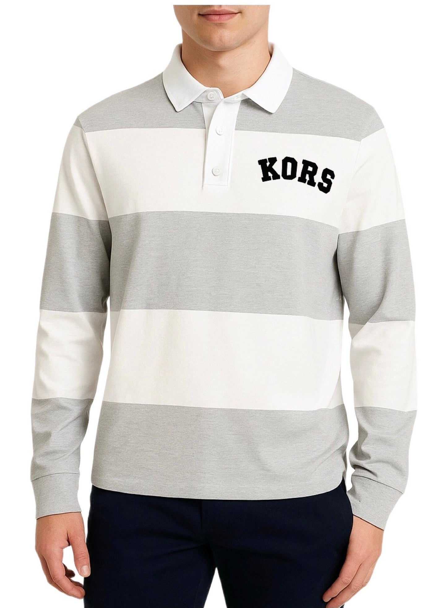 Camisa MK tipo polo manga larga