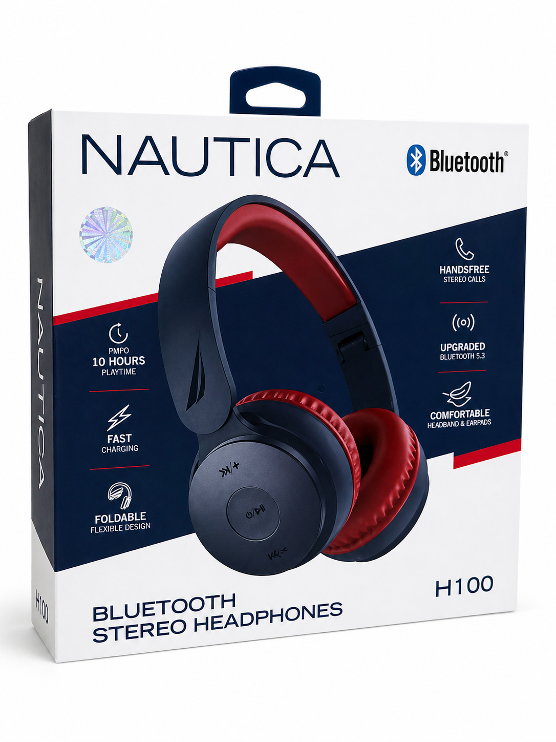 Audifonos Náutica azul y rojo vino