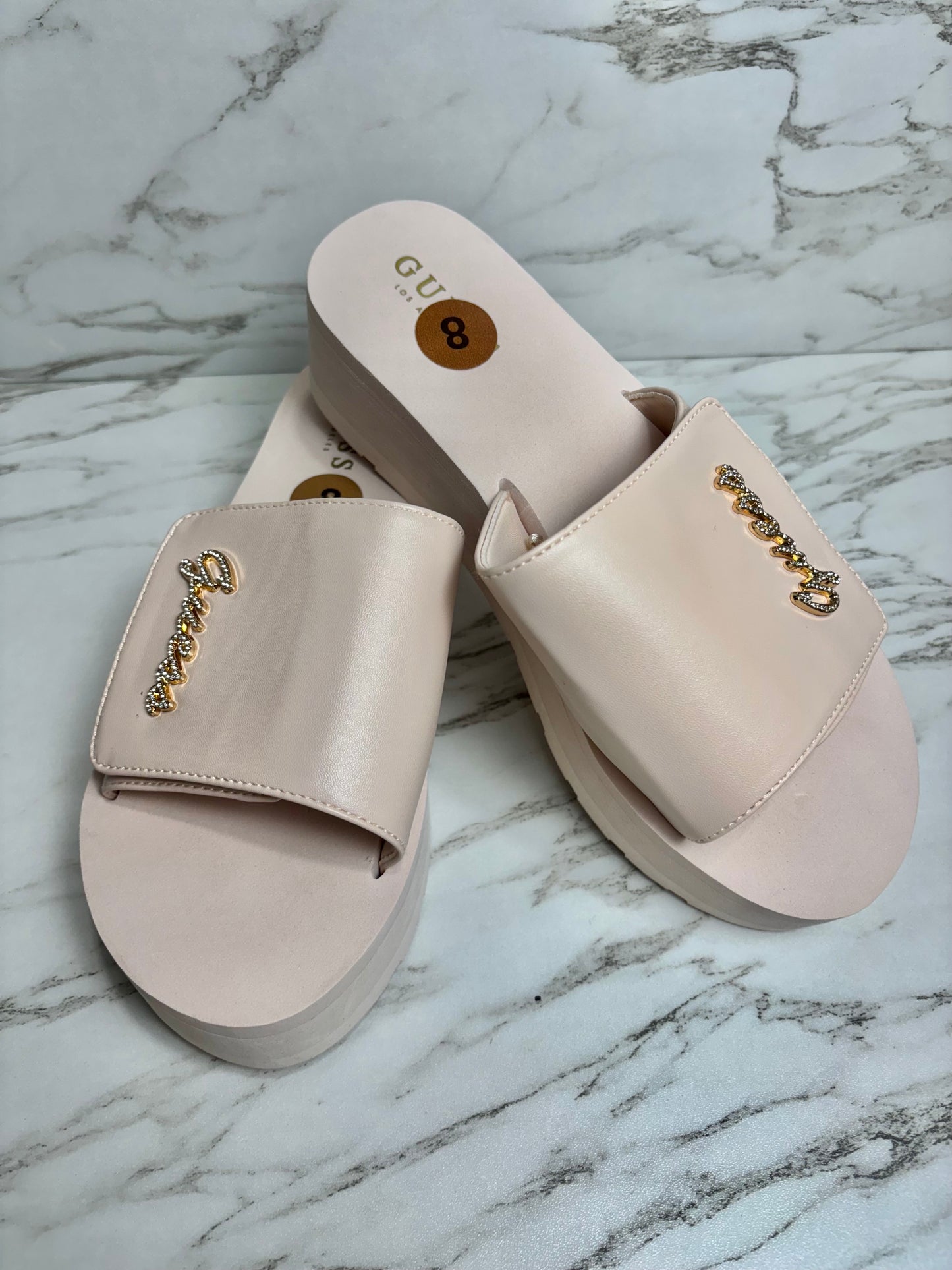 Sandalias Guess plataforma rosadas