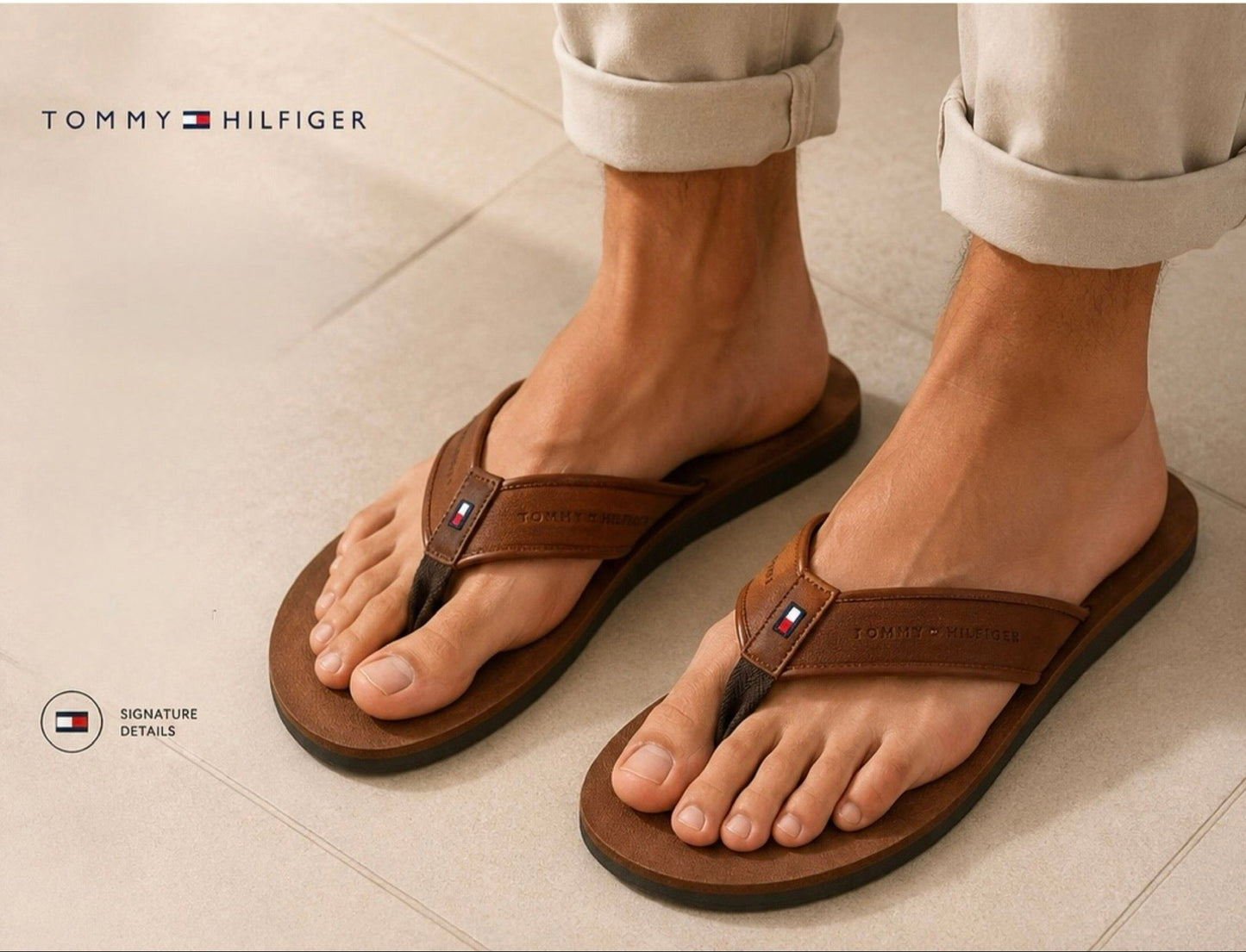 Sandalias TH hombre en color café