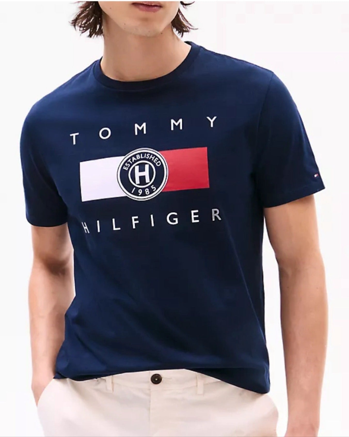 Camiseta TH azul hombre