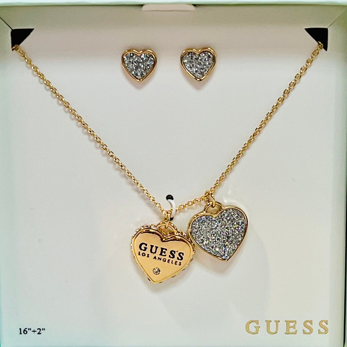 Joyería Guess Set collar corazón y aretes