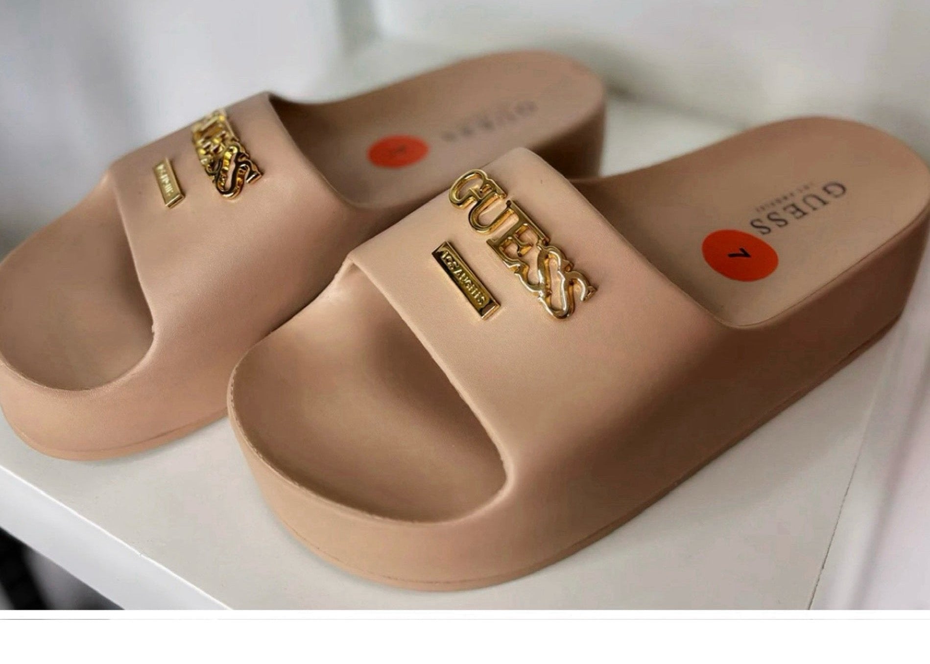 Chain Sandals Guess Chanclas Guess Dama Chanclas Guess Rosas