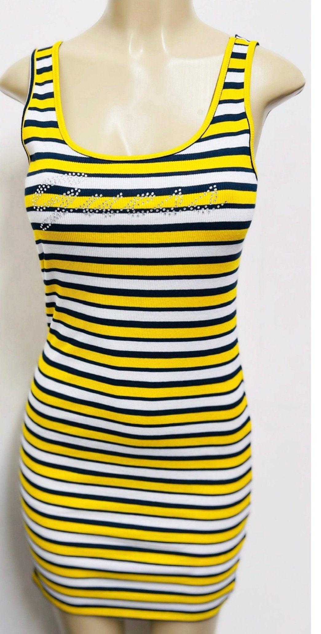 Vestido Guess amarillo rayas