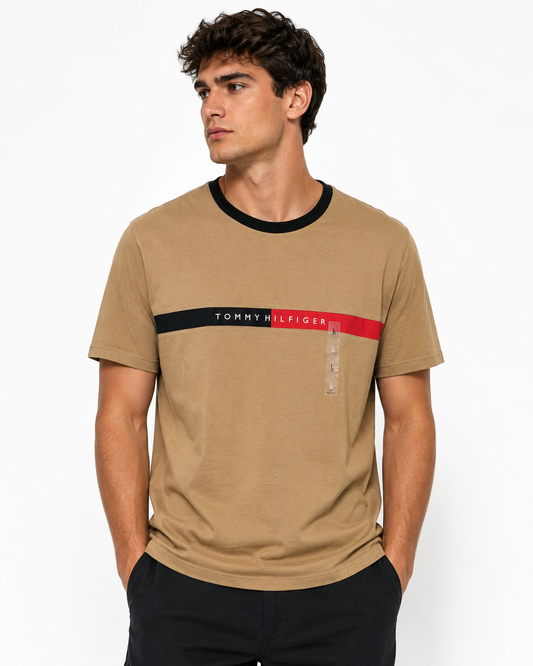 Camiseta TH hombre café