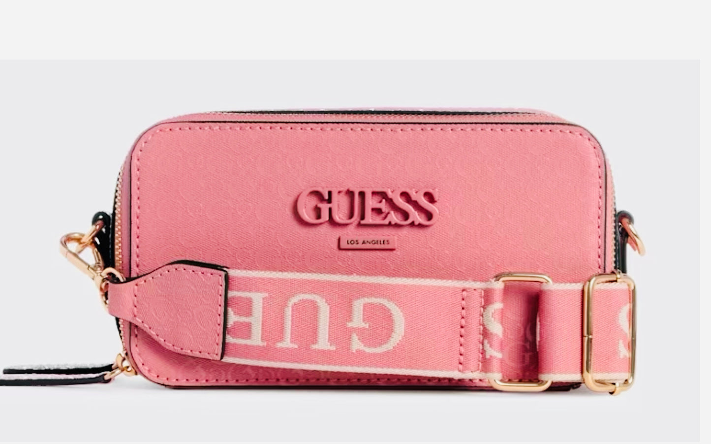 Bolso Guess doble zipper Rosado