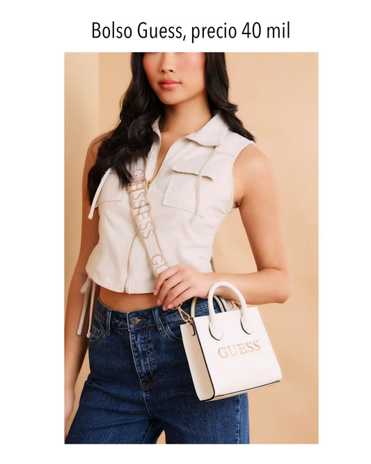 Bolso Guess Blanco pequeño
