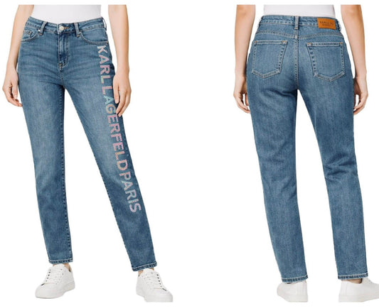Pantalón Karl Lagerfeld mujer denim con pedreria