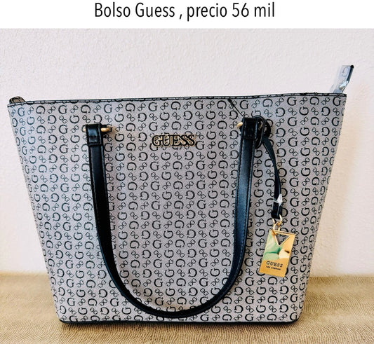 Bolso grande Guess gris estampado mujer