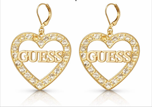 Aretes Guess de corazón