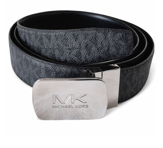 Faja MK Hombre Negro Reversible hebilla cuadrada