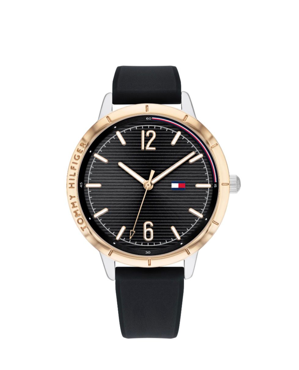 Reloj TH mujer negro con oro rosa