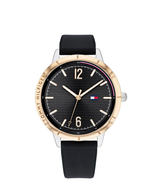 Reloj TH mujer negro con oro rosa