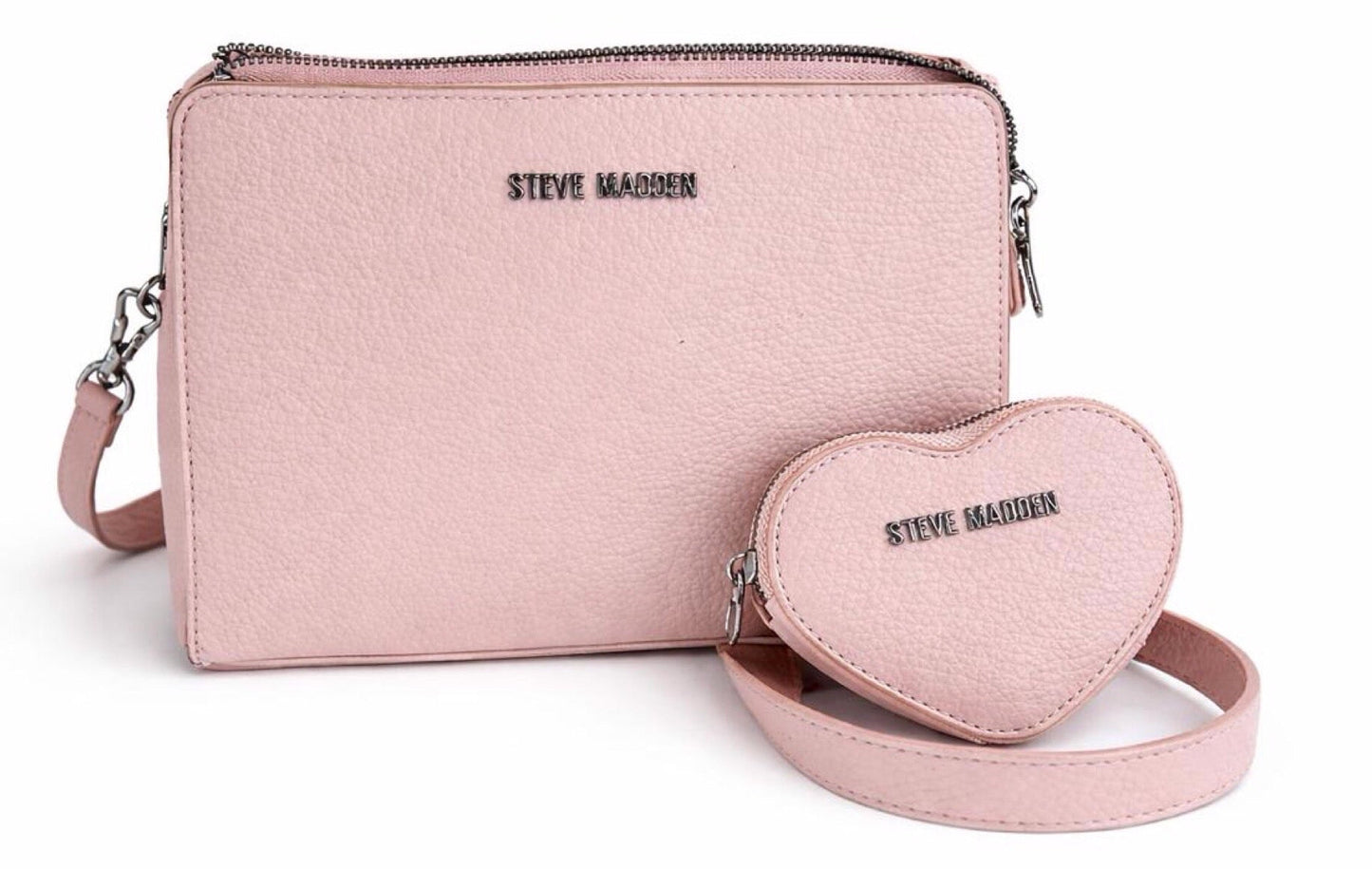 Bolso Steve Madden rosado con monedero