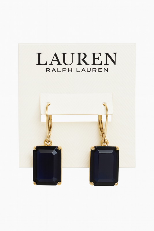 Aretes Ralph Lauren negros