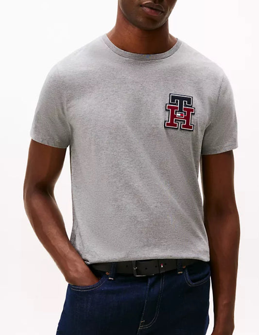 Camiseta TH gris con detalle bordado