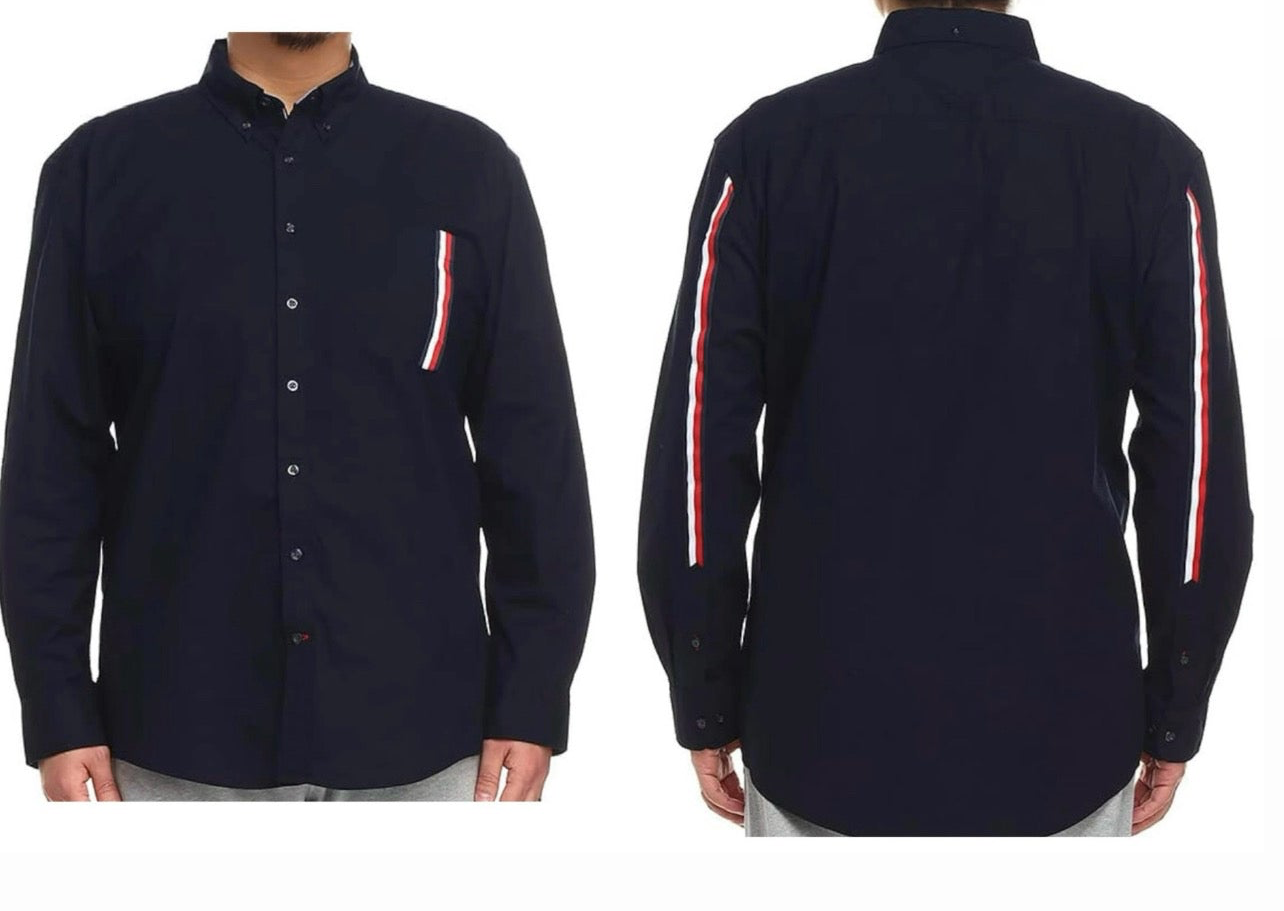 Camisa TH manga larga azul