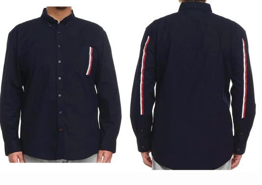 Camisa TH manga larga azul