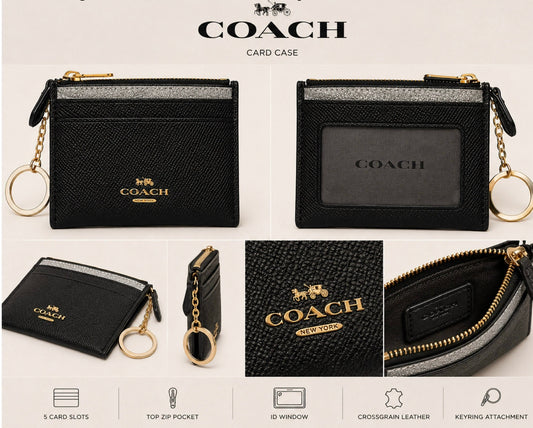 Tarjetero Coach negro