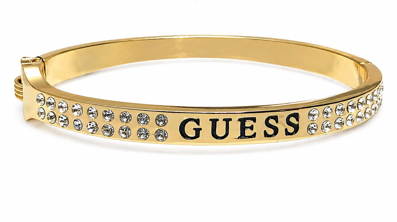 Brazalete  Guess dorada con pedrería