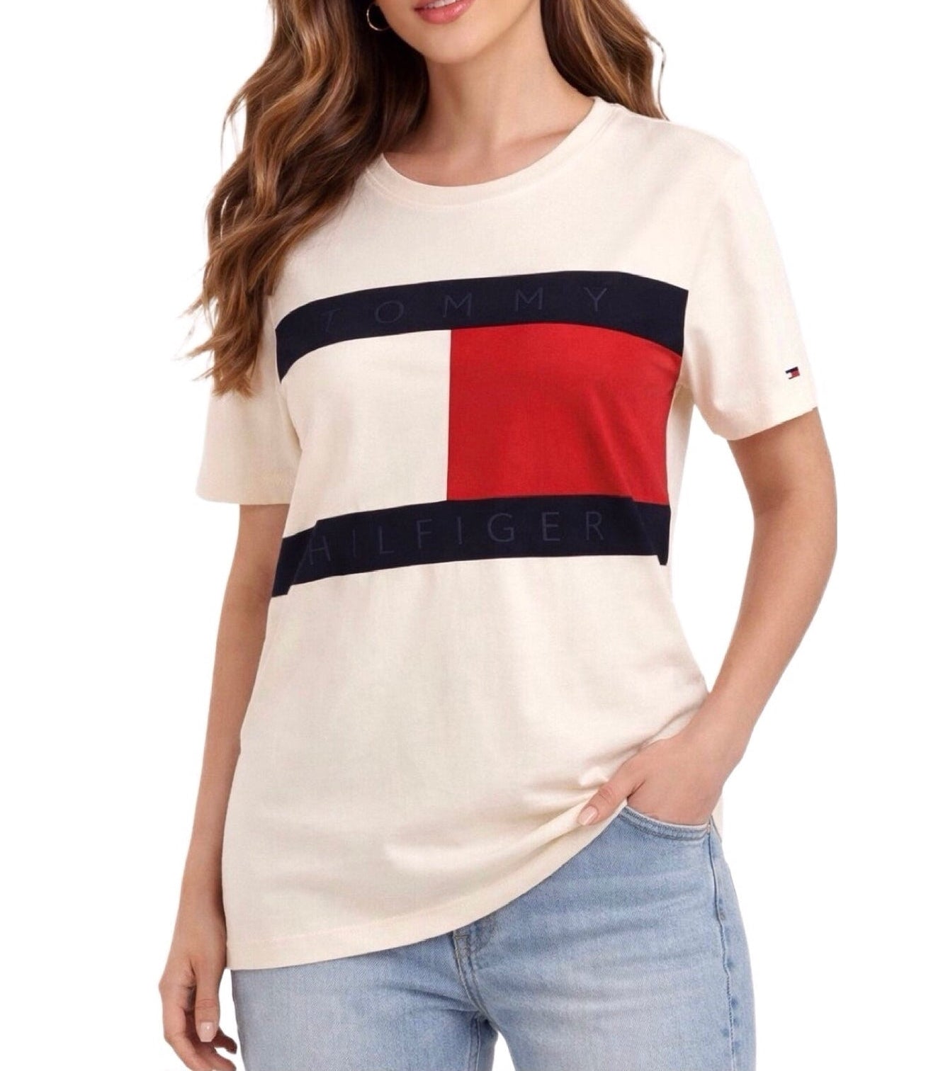 Blusa TH blanco hueso